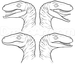 How To Draw The Raptor Squad From Jurassic World Step By Step Dinosaurs Animals Free Online D Dinosaur Coloring Pages Fall Coloring Pictures Coloring Pages