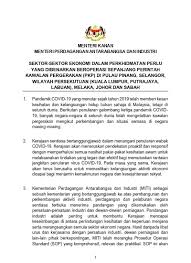 Maklum balas memorandum dan nota jemaah menteri 130 130 130 bil. Menteri Kanan Menteri Perdagangan Antarabangsa Dan Industri