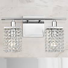 If contemporary vanity lights or rustic bathroom lighting is more your speed, you'll find all the finishes from oil rubbed bronze and black to brass, chrome and more. Crystal Bathroom Lighting Crystal Bathroom Vanity Lights