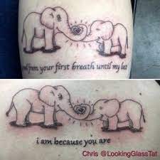 Elephant Mother Daughter Tattoos For Daughters Mother Daughter Tattoos Mom Daughter Tattoos