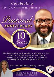 A Decade of Dedication: Celebrating the 10th Pastoral Anniversary of  William H. Lamar IV by Metropolitan AME Church