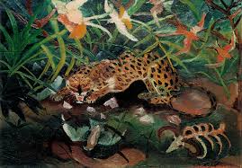 «leopardo che azzanna una gazzella, a. Antonio Ligabue Museo Ligabue