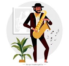 Trumpet Player Colored Cartoon Character Performing Gesture Vector Free Download Free vector silhouettes for commercial use in.svg and.png format with a transparent background. trumpet player colored cartoon