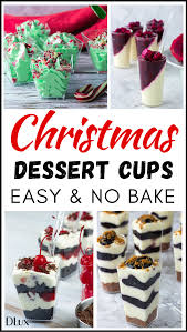 Easy No Bake Christmas Desserts In Mini Cups Easy Holiday Desserts Christmas Christmas Desserts Easy Christmas Desserts
