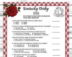 *the derby is frequently referred to as the run for the roses, because a lush blanket of 554 red roses is awarded to the kentucky derby winner each year. Derby Party Games Etsy
