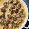 Brown meatballs in a large saucepan; 1