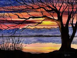 See more ideas about watercolor landscape, landscape paintings, landscape. Tree Silhouette By Dusty Feather Deviantart Com On Deviantart Silhouette Painting Watercolor Silhouette Tree Silhouette Painting