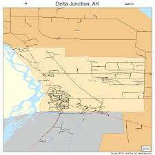 It's a piece of the world captured in the image. Delta Junction Alaska Street Map 0218620