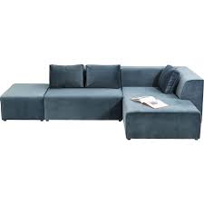 The cigar lounge sofa really reflects its origins and inspiration: Sofa Infinity Velvet Ocean Right Kare Design