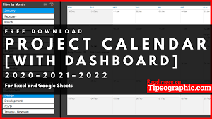 Whatever the case may be, if you use a calendar to make sure you're on task, you can do better when dealing with time management. Project Calendar Template For Excel With Dashboard Free Download 2020 2021 2022 Tipsographic Excel Calendar Template Calendar Template Excel