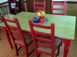 Distressed Farmhouse Furniture Distressed Farm Style Kitchen Table And Four By Vintagehi Farm Style Kitchen Distressed Furniture Diy Red Distressed Furniture
