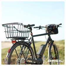 Basil Cento Alu Multi System Bicycle Basket Rear Removable Black Basil
