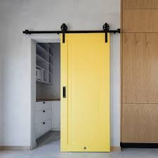 See more ideas about yellow doors, doors, beautiful doors. Black Wooden Sliding Door In The Living Room Reno Doors