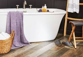 Depending on the type of flooring in your bathroom, you may need to install a subfloor. Tile Wood Look Flooring Ideas