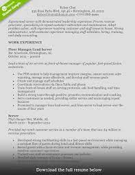 How To Write A Perfect Food Service Resume Examples Included