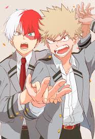 Katsuki trying to intimidate shoto with explosion. Bakugou Todoroki And Anime Image 7024418 On Favim Com