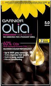 Garnier Olia Brown Permanent Hair Dye Up To 100 Grey Hair Coverage No Ammonia 60 Oils 5 0 Brown Amazon Co Uk Beauty