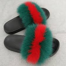 Black And Red Furry Caterpillar Uk Ebay Advertisement Green Red Cool Women S Luxury Real Fox Fur Sliders Slides Slippers Sandals Shoes Designer Slippers Fur Slides Fur Slippers