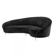 Eichholtz Samt Sofa Provocateur Schwarz Samt Sofa Schwarzes Sofa Sofa