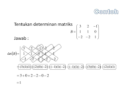 Menentukan minor dan kofaktor dari matriks berordo 3. Determinan Matriks Ordo 3 3 Ppt Download