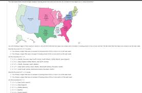 You may search all the regions at once, or limit the search to two or more regions, again, use the ctrl key when clicking on the region names. The Map Below Shows The Percentage Change In Housing Chegg Com