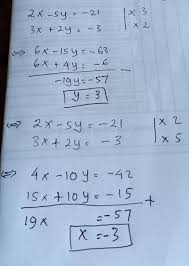 Dapatkan penjelasan bukan hanya jawaban. Spldv 2x 5y 21 Dan 3x 2y 3 Brainly Co Id
