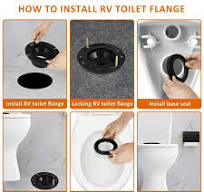 Tcwhniev 385345892, Black Rubber Toilet Seal Kit, for RV