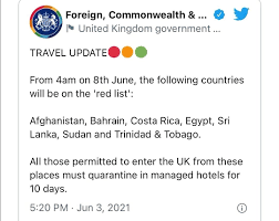 Ireland has removed egypt from the red list for travel, which requires a mandatory hotel quarantine list at an irish hotel for 12 days. Uk In Bahrain After Reviewing The Traffic Light System Facebook