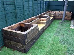 How to build a raised garden bed with sleepers. Les Mable S Raised Beds With Bench Seats From New Railway Sleepers Raisedbeds Back Small Backyard Gardens Small Backyard Landscaping Building A Raised Garden