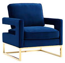 avery navy velvet chair tov furniture in 2021 navy velvet chair velvet lounge chair modern style living room