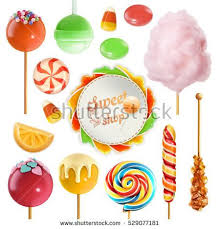 Candy Set Swirl Caramel Cotton Candy Sweet Lollipop 3d Vector Icon Candy Icon Sweet Candy Cotton Candy