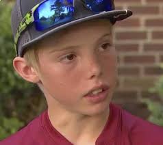 One Brave Kid 11-year-old Braydon Smith was home alone in his room when a  burglar forced his way through the front door. The burglar told Braydon to  get into a closet, then