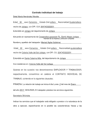 Ladas del ansentamiento de valle del sol: Contrato Individual De Trabajo Derecho Laboral Tiempo De Trabajo