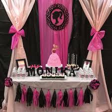 7th Birthday Theme Ideas For Girls Barbie Birthday Monika S Barbie Party Catch My Party Barbie Party Barbie Party Decorations Barbie Birthday Party