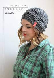Simple Slouchy Crochet Hat Pattern For Beginners Crochet Slouch Hat Slouch Hat Crochet Pattern Slouchy Hat Crochet Pattern