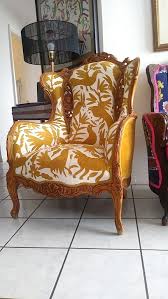 Stunning Otomi Embroidery Wingback Arm Chair Hand Embroidery Gold Color Hand Carved Local Delivery For Sale In Rancho Santa Fe Ca Offerup Lovely Sofas Overstuffed Chairs Chair
