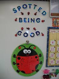 spotted being good ladybug chart classroom behavior