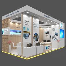 Exhibition Booth 3d Model 8x4 Mtr In 2020 Exhibition Booth Booth Design Exhibition Booth Design