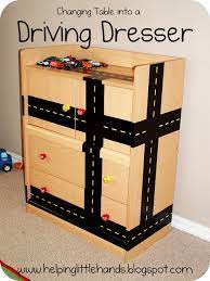 Remodelaholic | Kids Changing Table Repurposed: Playing Cars