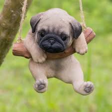 Hanging Pug Puppy Statue Cute Animals Cute Baby Dogs Cute Baby Animals