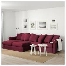 Gronlid Canap 4 Pl Avec Meridiennes Ljungen Rouge Fonce Ikea Canape Profond Deco Salon Cocooning Petit Espace De Vie