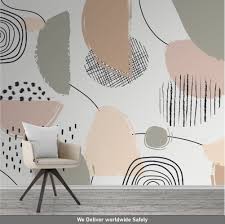 Abstract Wallpaper Pastel Color Mural Peel And Stick Etsy Abstract Wallpaper Mural Peel And Stick Wallpaper