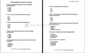 A lot of individuals admittedly had a hard t. Ncaa March Madness Tournament Trivia Quiz Free Printable The Crafty Carrot
