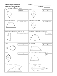 In addition to one pair of parallel sides, isosceles trapezoid properties include congruent legs, base angles and diagonals. 0612 Ws5 Kites Trap Euclid Convex Geometry