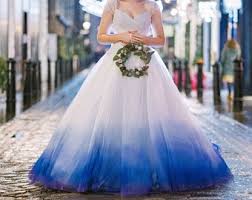 Dip Dye Wedding Dress Etsy
