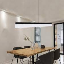 Find modern kitchen island lighting now. Modern Minimalist Lighting Ultra Thin Linear Led Pendant Acrylic Lampshade In Black Finish Glare Free Illumination 16w 24w 3000k 6500k Decorative Led Offfce Meeting Room Dining Room Kitchen Island Lighting Beautifulhalo Com