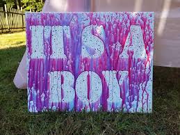 Gender Reveal My Husband And I Thought Of This Idea And It Turned Out Amazing Used Stencils Girl Gender Reveal Simple Gender Reveal Creative Gender Reveals