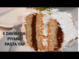 5 dakikada 3 malzeme ile piyano pasta yapmak cok kolay enyenibiskuvipastasi youtubeizle youtube pasta pastalar tatli