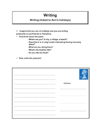 In most cases, postcards will have lines designated for an address, but in some cases, a postcard can be completely blank. Writing The Postcard Worksheet