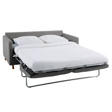 Matratze für schlafsofa deutsche dekor 2019. 3 Sitzer Schlafsofa Grau Mit Matratze 10 Cm Julian Maisons Du Monde